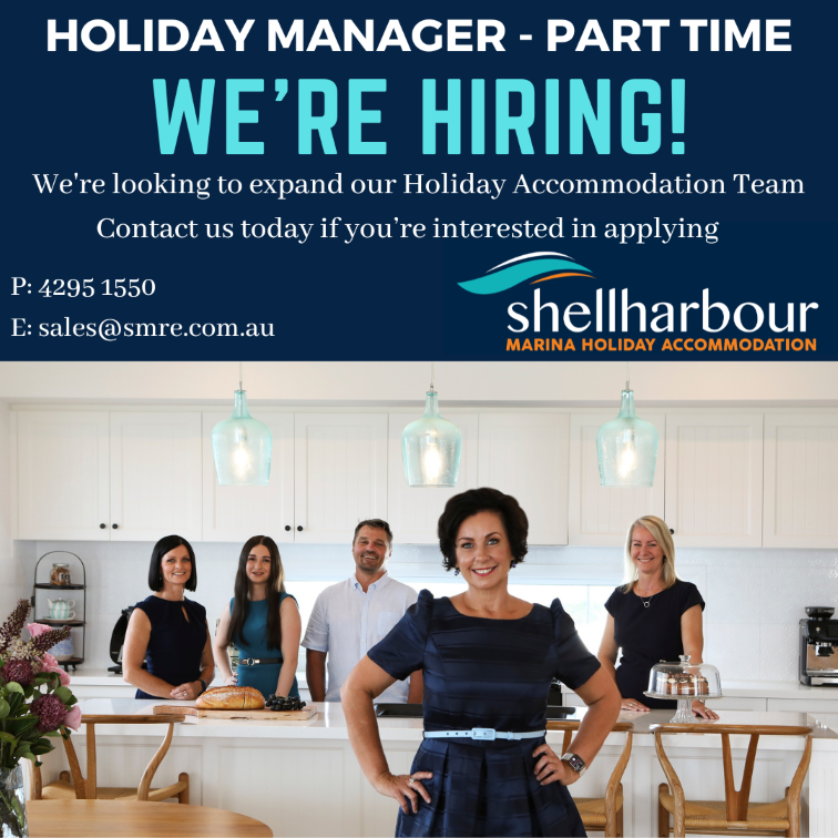 Holiday Accommodation Manager Position Available with Shellharbour Marina Holiday Accommodation